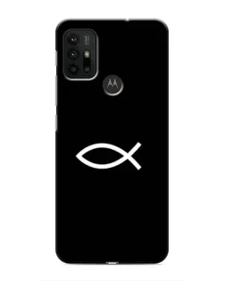 Чехол для Motorola MOTO G30 с картинкой «Символ рыбы Jesus»