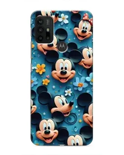 Чехол для Motorola MOTO G30 с картинкой «Паттерн Микки и Минни»