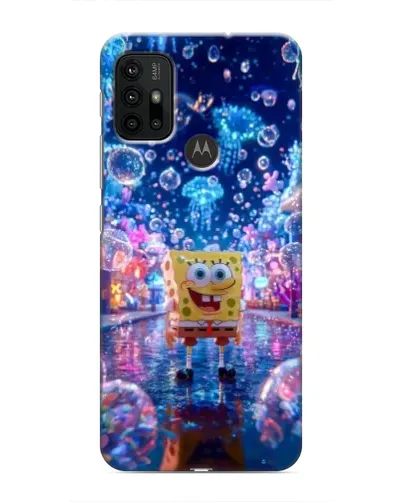 Чехол для Motorola MOTO G30 с картинкой «Неоновый океан»