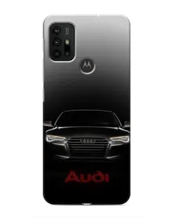 Чехол для Motorola MOTO G30 с картинкой «Audi — градиентный контур» Чехол для Motorola MOTO G30 с картинкой «Audi — градиентный контур»