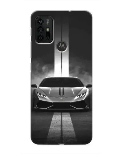 Чехол для Motorola MOTO G30 с картинкой «Lamborghini симметрия дорог»