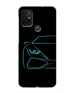 Чехол для Motorola MOTO G30 с картинкой «Голубой силуэт Lamborghini» Чехол для Motorola MOTO G30 с картинкой «Голубой силуэт Lamborghini»
