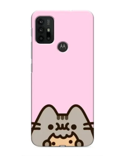 Чехол для Motorola MOTO G30 с картинкой «Pusheen и печенье»