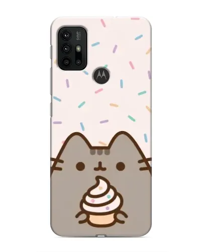 Чехол для Motorola MOTO G30 с картинкой «Пушин с кексом»