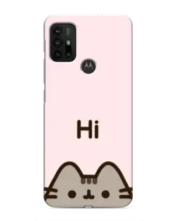 Чехол для Motorola MOTO G30 с картинкой «Пушин говорит Hi» Чехол для Motorola MOTO G30 с картинкой «Пушин говорит Hi»