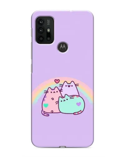 Чехол для Motorola MOTO G30 с картинкой «Радужные Пушины»