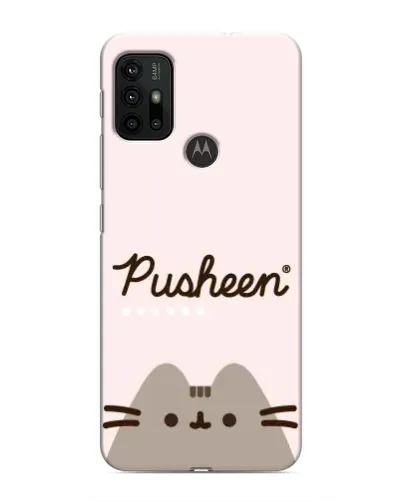 Чехол для Motorola MOTO G30 с картинкой «Pusheen логотип»