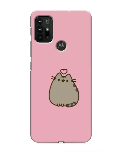 Чехол для Motorola MOTO G30 с картинкой «Pusheen сердце»