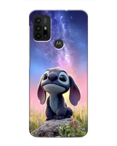 Чехол для Motorola MOTO G30 с картинкой «Стич на рассвете»
