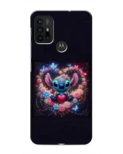 Чехол для Motorola MOTO G30 с картинкой «Stitch в цветах» Чехол для Motorola MOTO G30 с картинкой «Stitch в цветах»