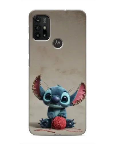 Чехол для Motorola MOTO G30 с картинкой «Стич на коричневом фоне»