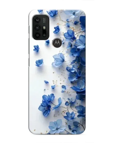Чехол для Motorola MOTO G30 с картинкой «Голубой цветочный каскад» Чехол для Motorola MOTO G30 с картинкой «Голубой цветочный каскад»