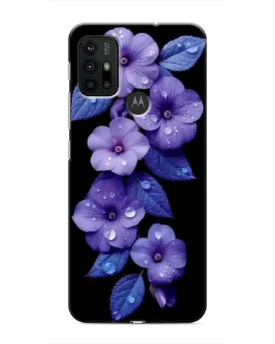Чехол для Motorola MOTO G30 с картинкой «Фиолетовые цветы с росою» Чехол для Motorola MOTO G30 с картинкой «Фиолетовые цветы с росою»