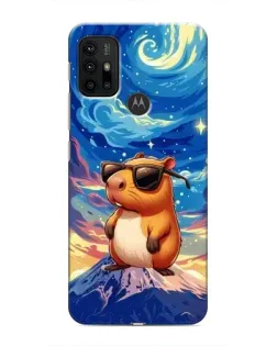 Чехол для Motorola MOTO G30 с картинкой «Капибара Ван Гога»