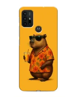 Чехол для Motorola MOTO G30 с картинкой «Капибара на отдыхе»