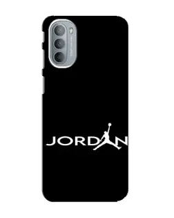 Чехол для Motorola MOTO G31 с картинкой «Jordan White Logo»