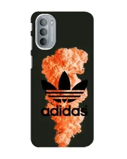 Чехол для Motorola MOTO G31 с картинкой «Оранжевый дым Adidas»