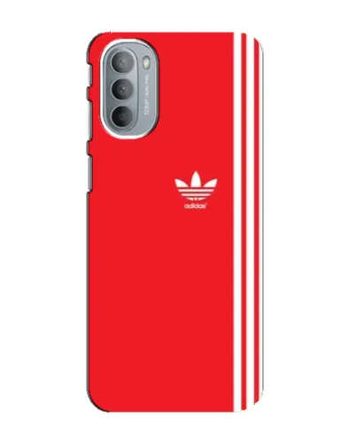 Чехол для Motorola MOTO G31 с картинкой «Красный минимализм Adidas»