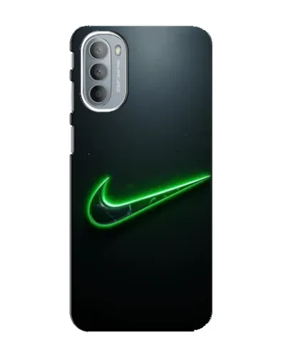 Чехол для Motorola MOTO G31 с картинкой «Неоновый контур Nike»