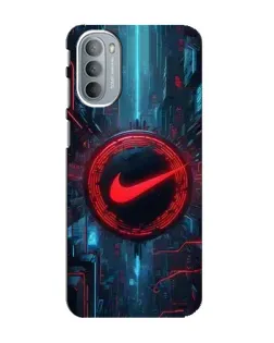 Чехол для Motorola MOTO G31 с картинкой «Техногенный стиль Nike»