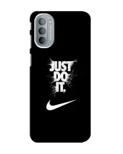 Чехол для Motorola MOTO G31 с картинкой «Текстовый принт Nike»