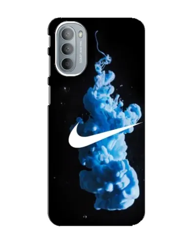 Чехол для Motorola MOTO G31 с картинкой «Nike и синий дым»