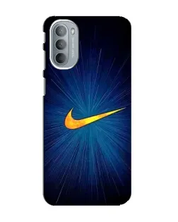 Чехол для Motorola MOTO G31 с картинкой «Синий пульс Nike»