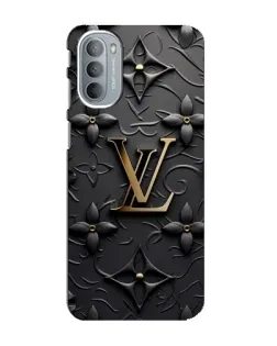 Чехол для Motorola MOTO G31 с картинкой «Кожаная текстура LV»