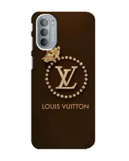 Чехол для Motorola MOTO G31 с картинкой «LV — золотая печать»