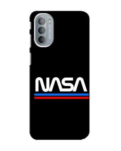 Чехол для Motorola MOTO G31 с картинкой «NASA — классика Red Blue»