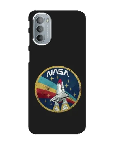 Чехол для Motorola MOTO G31 с картинкой «NASA — эмблема миссии»