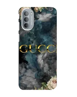 Чехол для Motorola MOTO G31 с картинкой «Абстрактные цветы Gucci»