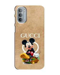 Чехол для Motorola MOTO G31 с картинкой «Микки Маус Gucci — крафт»