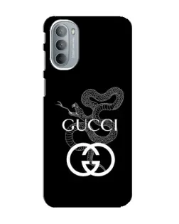 Чехол для Motorola MOTO G31 с картинкой «Gucci — серебряная змея»