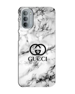Чехол для Motorola MOTO G31 с картинкой «Gucci — мраморный шик»
