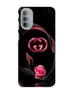 Чехол для Motorola MOTO G31 с картинкой «Gucci — неоновая роза»