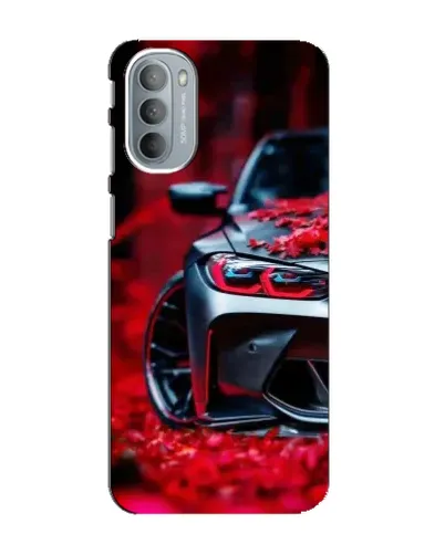 Чехол для Motorola MOTO G31 с картинкой «Спортивная BMW и цветы» Чехол для Motorola MOTO G31 с картинкой «Спортивная BMW и цветы»