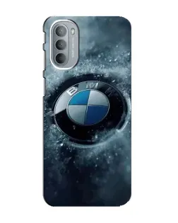 Чехол для Motorola MOTO G31 с картинкой «Логотип BMW — лед»
