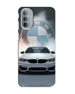 Чехол для Motorola MOTO G31 с картинкой «BMW в белом дыму»