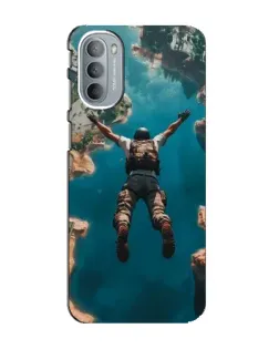 Чехол для Motorola MOTO G31 с картинкой «PUBG — свободное падение»