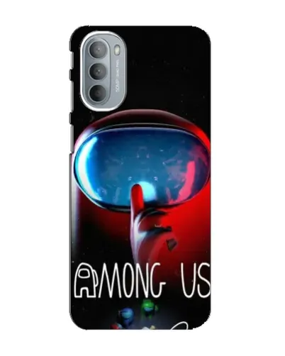 Чехол для Motorola MOTO G31 с картинкой «Красный импостер — макро»