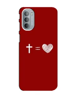 Чехол для Motorola MOTO G31 с картинкой «Уравнение любви»