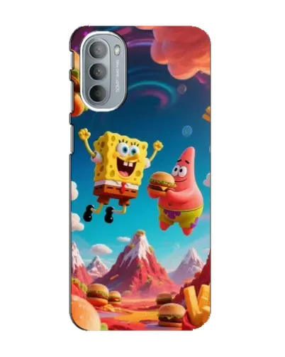 Чехол для Motorola MOTO G31 с картинкой «Космический фастфуд»
