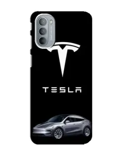 Чехол для Motorola MOTO G31 с картинкой «Tesla Model Y»
