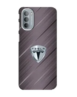 Чехол для Motorola MOTO G31 с картинкой «Металлическая текстура Tesla»