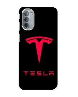 Чехол для Motorola MOTO G31 с картинкой «Tesla Red Logo»