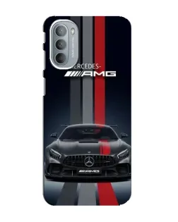 Чехол для Motorola MOTO G31 с картинкой «Mercedes — белый карбон»