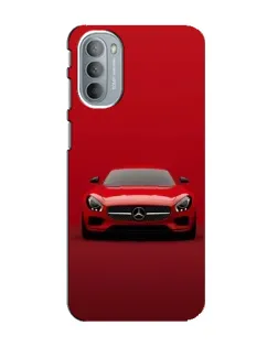 Чехол для Motorola MOTO G31 с картинкой «Красный Mercedes AMG»