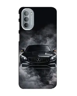 Чехол для Motorola MOTO G31 с картинкой «Mercedes в дыму»