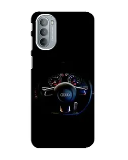 Чехол для Motorola MOTO G31 с картинкой «Салон Audi — руль»